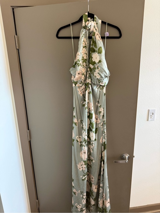 Reformation Dresses & Skirts - Reformation Sage Green Floral Backless Halter Maxi Dress - Worn Once!